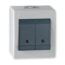 POWER Prekidac serijski siva I. PVC IP44 10A 250V