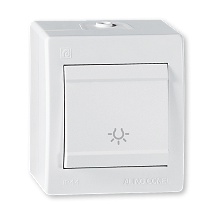 255.00 Taster sklopka za svetlo bela POWER LINE IP44