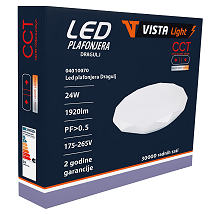 LED plafonjera 24W  Dragulj CCT 6000K-4000K-3000K 1920lm