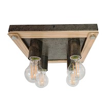 SIMONA Nadgradna lampa 4xE27 230V Metal-Drvo