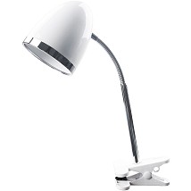 Stona lampa Clip bela E27 15W