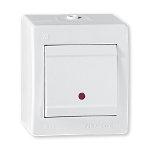 POWER Prekidac jednop bela I.isklj. PVC IP44 16A250V