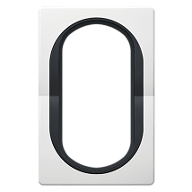 E6805.0E Maska duple prikljucnbela sa crnim nosacem