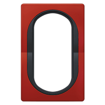 E6805.4E Maska duple prikljucncrvena sa crnim nosac