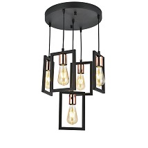 ADELE visilica 5xE27 fi35cmxH75cm crna