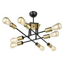 PINA visilica 8xE27 fi60cmxH35cm crna