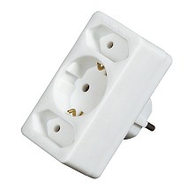 Razdelnik 3-struki kombinovanibeli 1suko+2euro