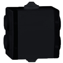 POWER Razvodna kutija crna 80x80 6 uvoda IP54 500V