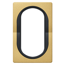 E6805.GE Maska duple prikljucnzlatna sa crnim nosac