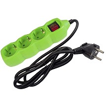 Produzni kabel sa 3 mesta/1.5m +p 3x1.0 16A 250V zelena