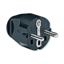 ALING Dvopolni utikac suko. crni(301.13