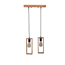 411011-2 OAK Visilica drvena pravougaona 2xE27 Hrast