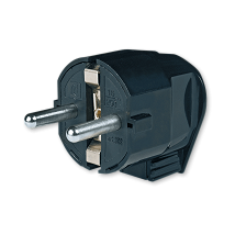 ALING Dvopolni utikac 16A L crna (308.13)