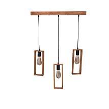 411011-3 OAK Visilica drvena pravougaona 3xE27 Hrast