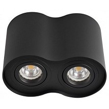 Plafonska lampa valjak dupla GU10 125mm crna IP20