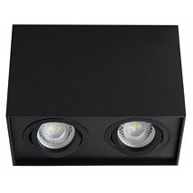 Plafonska lampa kocka dupla okretni GU10 125mm crna IP20