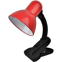 Stona lampa Clip crvena E27 60W