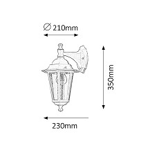 SPOLJNA ZIDNA LAMPA FENJER CRNI 1XE27 VELENCE 8202 RABALUX