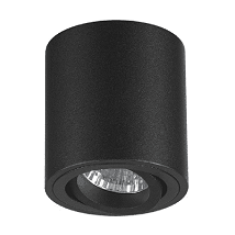 Plafonska lampa valjak okretni GU10 84mm crna IP20
