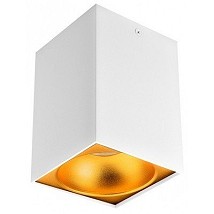 Plafonska lampa kocka GU10 140mm  bela-zlatna IP20