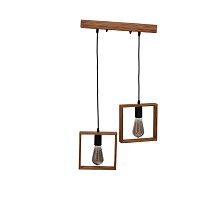 411021-2 OAK Visilica drvena kvadrat 2xE27 Hrast