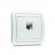 Prikljucnica telefon PTT 1polmimoza sivi Makel