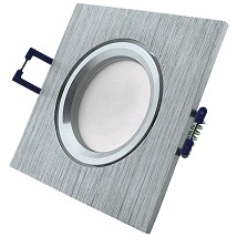 Rozetna GU10 kvadrat siva alu