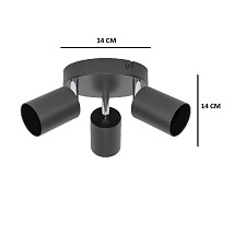 SPOT LAMPA 3XGU10 RECISO 74008 CRNI ECO EGLO