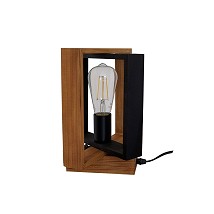 121073-1 OAK-BK Stona drvena lampa pravougaona 1xE27