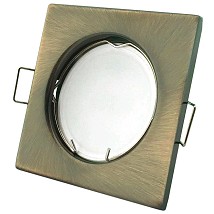 Rozetna GU10 kvadrat bakar