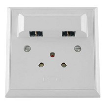 P+ Tel. prik. sa 2 modularne tel. prikljucnice 4 kont. 2+1