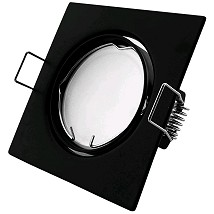 Rozetna GU10 kvadrat pokretna crna