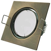 Rozetna GU10 kvadrat pokretna bakar