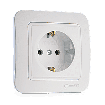 Prikljucnica dvopolna lilium beli Makel