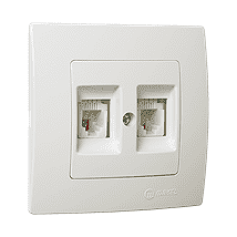 Telefonska prikljucnica 1+1 lilium kare Makel