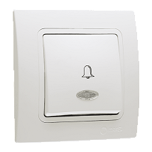 Taster sklopka zvono sa sig.sijalicom beli Lilium