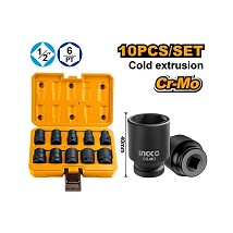 Ingco set 10/1 udarnih nasadnih ključeva 1/2"