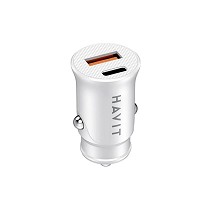 Havit auto punjač CC2022 dual port PD20W USB-A+ USB-C