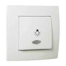 Taster svetla sa indikacijom Kare natural Lilium