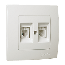 Prikljucnica telefon PTT duplaKare natural Lilium