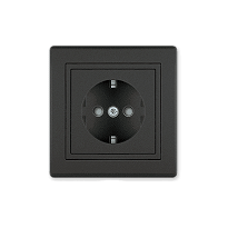 PRESTIGE Prikljucnica dvop sa zast. kontakta Crna Soft