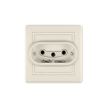 Prikljucnica tropolna PRESTIGEsa porc. telom i mont. kutijom