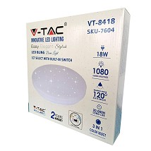 LED PLAFONJERA 18W STAR EFFECT 3U1 IP20 VTA8