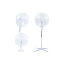 NIAROS "KURELI" Ventilator 3U1, PODNI, ZIDNI I STONI, PREČNIK 43CM, 45W, BELI