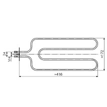 Grejac kaljeve peci Preporod1250W/230V