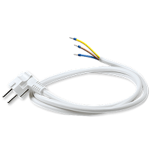 Prikljucni kabl sa hilznama 3x1.5mm2 2m beli