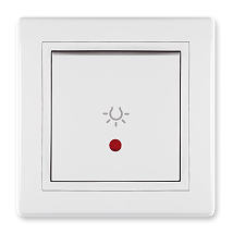 PRESTIGE taster za svetlo sa indikacijom 10A beli 609I.00