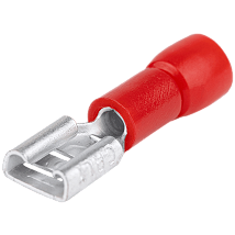 Izol. prikljucna naticna uticnica mesing crvena2.8×0.5mm. 1.