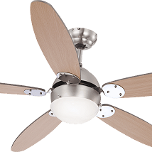 LUSTER VENTILATOR SA SVETLOM 1XE14 AZURA 0308 GLOBO