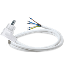 Prikljucni kabl sa hilznama 5x2.5mm2 3m beli